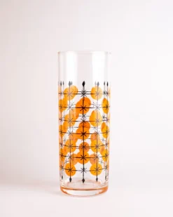 Aderia Retro Tall Glass - Fence Lattice | Mugs & Glasses