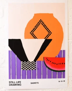 Alice Oehr - Baskets Still Life Poster - A2 | Art & Prints