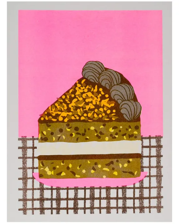 Alice Oehr - Choc Nuts Slice Riso Print - A3 | Art & Prints