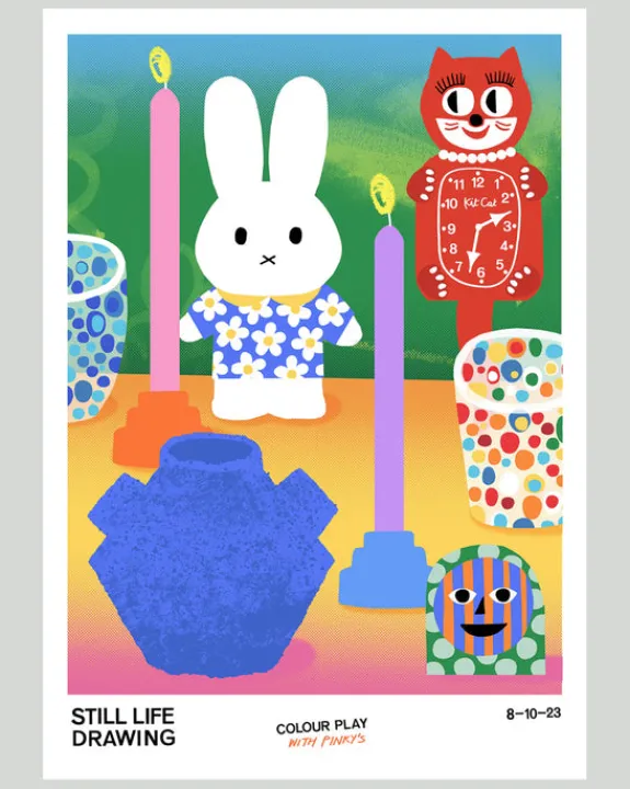 Alice Oehr - Colour Play With Pinky's - A2 | Art & Prints | Home Decor