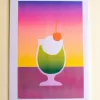 Alice Oehr - Sweet Tooth Riso Print - Melon Float - A4 | Art & Prints