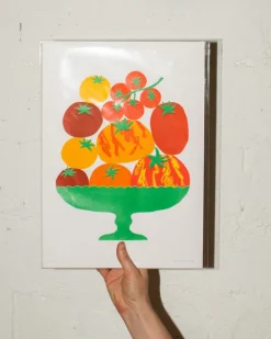 Alice Oehr - Tomato Table Piece Riso Print - A3 | Fun Things For The Kitchen | Art & Prints