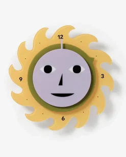 Areaware x Dusen Dusen - Everybody Clock - Yellow/Green/Purple | Home Decor
