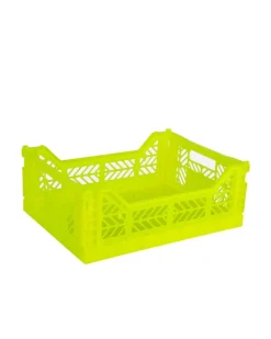 AyKasa - Midi Crate - Neon Yellow | Storage & Organisation