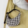 Baggu - Crescent Bag Charm - Black & White Gingham | Keyrings & Bag Charms | Bags