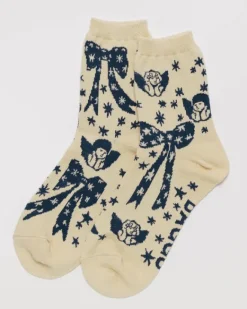 Baggu - Crew Sock - Cherub Bows | Socks