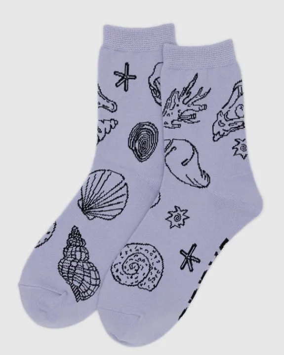Baggu - Crew Sock - Shells Light Blue | Socks