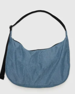 Baggu - Large Nylon Crescent Bag - Digital Denim | Bags