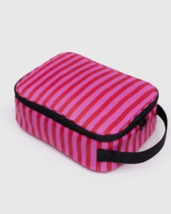 Baggu - Lunch Box - Pink & Red Painted Stripe | Picnic