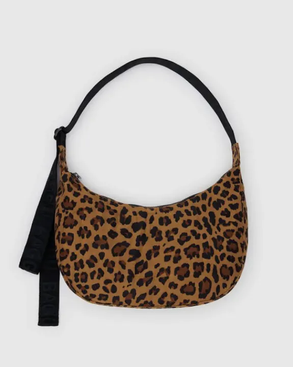 Baggu - Medium Nylon Crescent Bag - Leopard | Bags