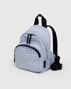 Baggu - Mini Nylon Backpack - Light Blue Gingham | Bags