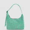 Baggu - Mini Nylon Shoulder Bag - Green Gingham | Bags