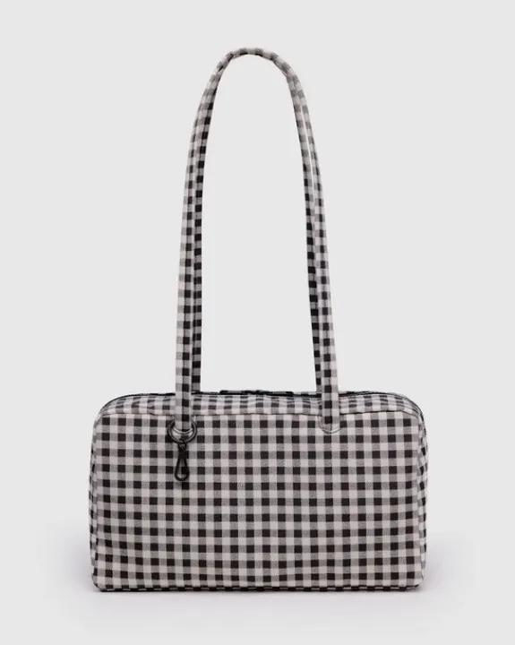 Baggu - Nylon Bowler Bag - Black & White Gingham | Bags