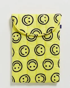 Baggu - Puffy Laptop Sleeve 16 inch - Yellow Happy | Cases & Pouches | Bags