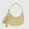 Baggu - Small Recycled Leather Crescent Bag - Straw | Keyrings & Bag Charms | Bags