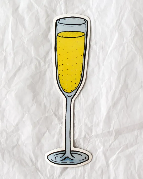 BILLIE JUSTICE THOMSON - Champagne Glass Magnet | Fun Things For The Kitchen | Magnets