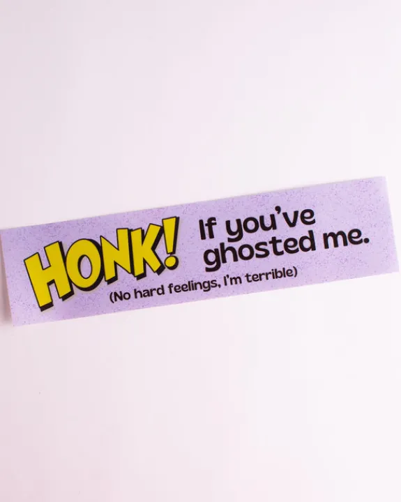Carla Adams - Honk if You Ghosted Me Bumper Sticker | Stickers, Stationery & Scrapbooking