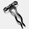 Chunks - Bow Hairpin in Black - Large | Hair Accessories