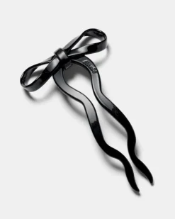 Chunks - Bow Hairpin in Black - Large | Hair Accessories