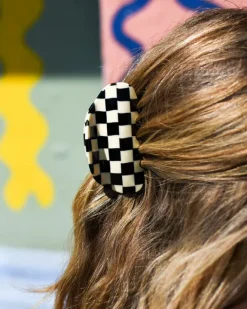 Chunks - Checker Claw - Black and White | Hair Accessories