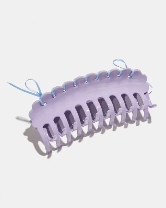 Chunks - Laced Bow Claw in Lilac | Hair Accessories