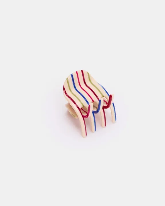 Chunks - Midi Ursa Claw - Vanilla Stripe | Hair Accessories