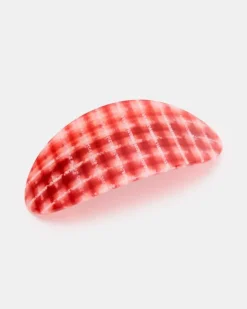 Chunks - Oval Barrette - Red Plaid | Hair Accessories