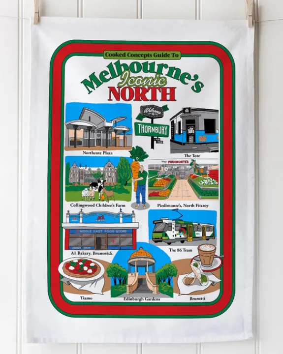 Cooked Concepts - Melbourne's Iconic North Tea Towel | Fun Things For The Kitchen