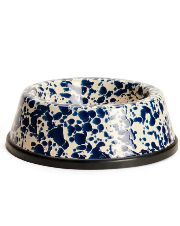 Crow Canyon - Pet Bowl Splatter Large Navy and Cream | Plates & Bowls