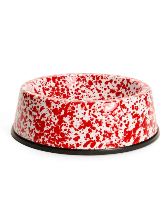 Crow Canyon - Pet Bowl Splatter Large Red | Plates & Bowls