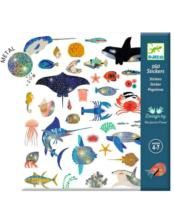 Djeco - Metallic Stickers Ocean | Stickers, Stationery & Scrapbooking