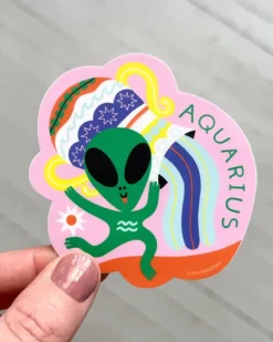 Free Period Press - Aquarius Zodiac Vinyl Sticker | Stickers, Stationery & Scrapbooking