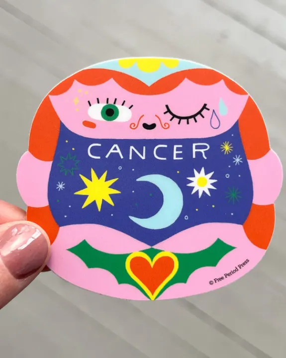 Free Period Press - Cancer Zodiac Vinyl Sticker | Stickers, Stationery & Scrapbooking