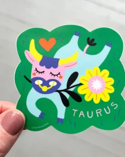 Free Period Press - Taurus Zodiac Vinyl Sticker | Stickers, Stationery & Scrapbooking