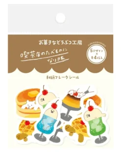 Furukawashiko - Washi Flake Stickers - Coffee Shop Sweet Animal Sweets Shop | Stickers, Stationery & Scrapbooking