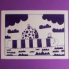 Graphic Nugget - Purple Lady Bug and Caterpillar Riso Print - A4 | Art & Prints