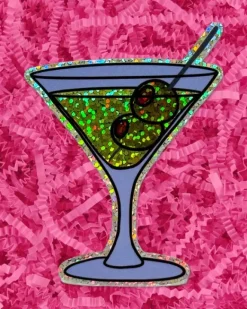 Jenny Lemons - Glitter Martini Sticker | Stickers, Stationery & Scrapbooking