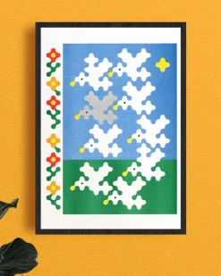 KIBLIND Atelier - Joe O'Donnell - Nine Birds - A3 Poster | Art & Prints | Home Decor