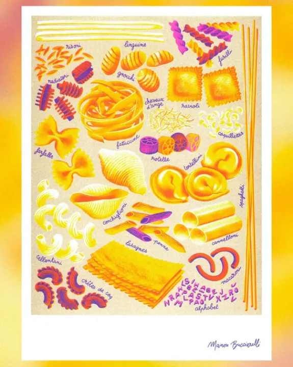 KIBLIND Atelier - Pasta - Manon Bucciarelli | Fun Things For The Kitchen | Art & Prints