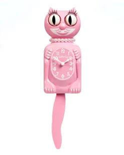Kit Cat Klock Kit-Cat - Satin Pink Miss Kitty Cat Klock | Home Decor