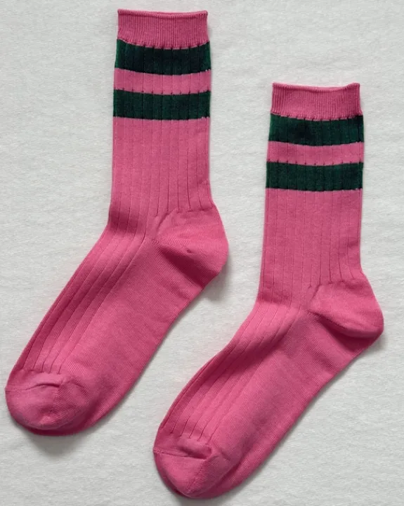 Le Bon Shoppe - Her Socks - Varsity Pink Green | Socks
