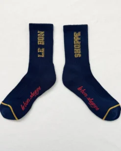 Le Bon Shoppe - Preppy Socks - Navy / Gold | Socks