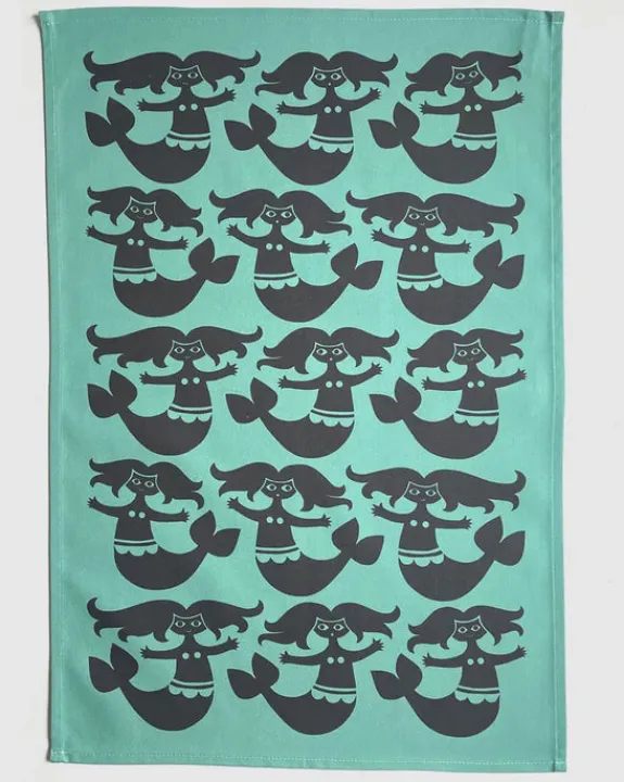 Magpie X Hornsea Tea towel - Mermaids | Fun Things For The Kitchen | Tea Towels & Oven Mitts