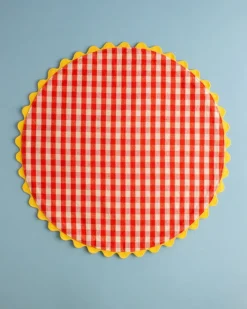 Mardi Powell - Placemat - Red and Yellow Ricrac | Tableware | Home Decor