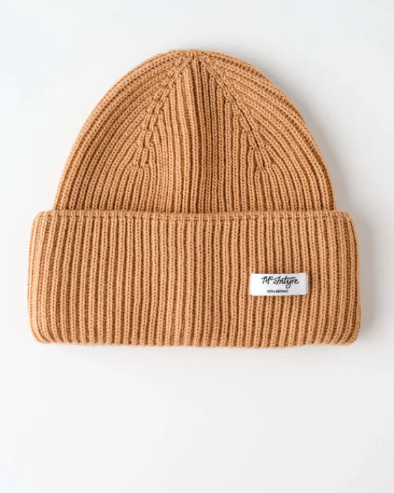 McIntyre Merino - Glenoe Beanie - Camel | Hats, Caps & Beanies | Accessories & Clothing