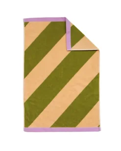 Mosey Me - Pistachio Stripe Hand Towel | Bathroom