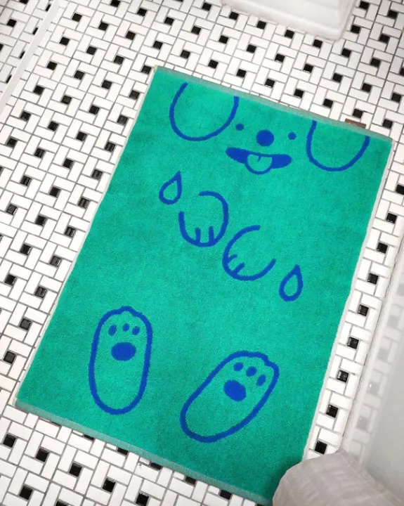 Natali Koromoto - Wet Dog - Bath Mat | Bathroom