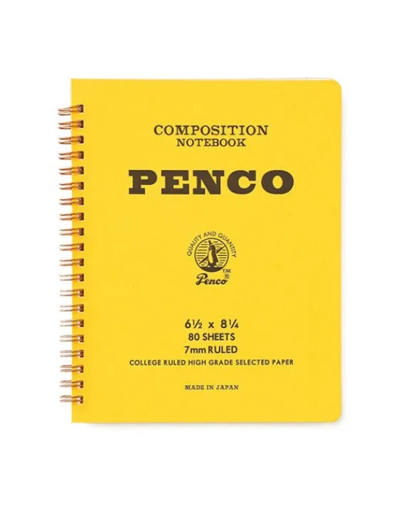 PENCO - Coil Notepad - Large - Yellow | Storage & Organisation | Stickers, Stationery & Scrapbooking