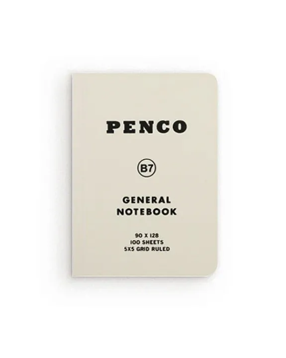 PENCO - General Notebook - Grid - B7 - White | Stickers, Stationery & Scrapbooking