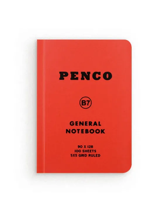 PENCO - General Notebook - Grid - B7 - Red | Stickers, Stationery & Scrapbooking